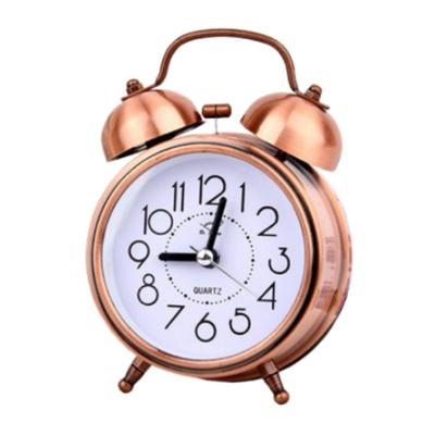 Creative Classical Alarm Clock Super Loud Mute Type Bell Alarm Clock Double Bell with Night Light Silent Table Clock