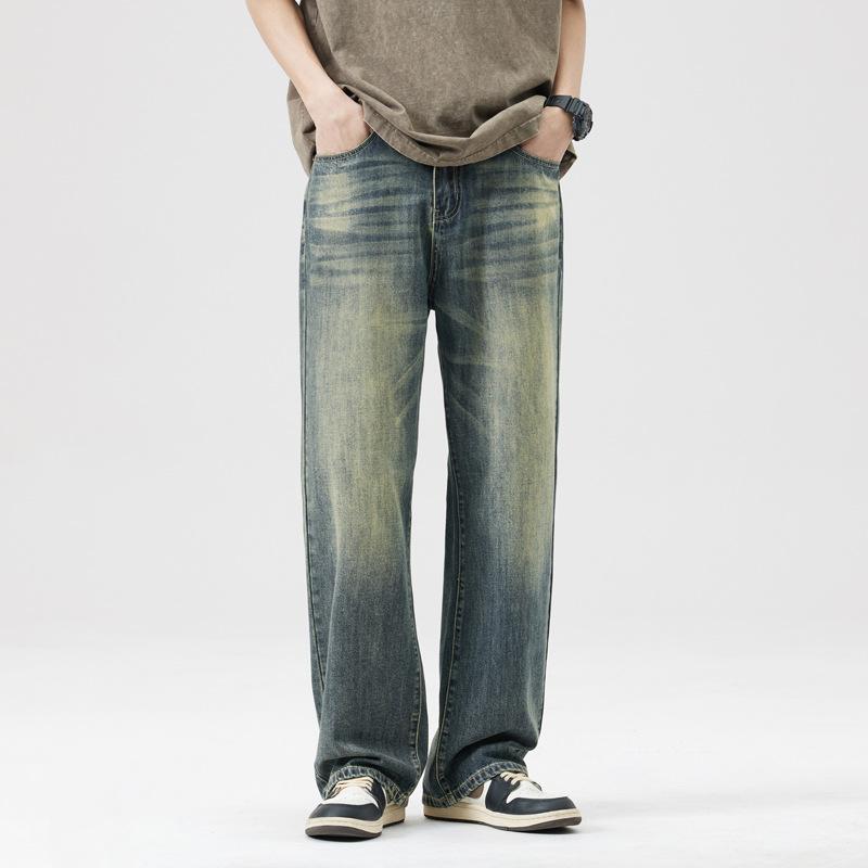 

Новые японские свободные прямые уличные ретро джинсы брюки весной и летом 38