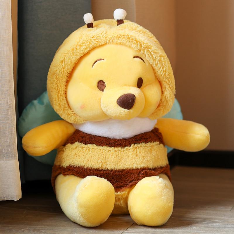 25-50cm Cute Winnie the Pooh Cosplay Bee Plush Toy Very Soft Stuffed Anime Doll Kawaii Cuddly Bear Plushies Birthday Gifts