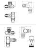 Thermostatic T-piece, left axial, white (head facing right) Luxrad