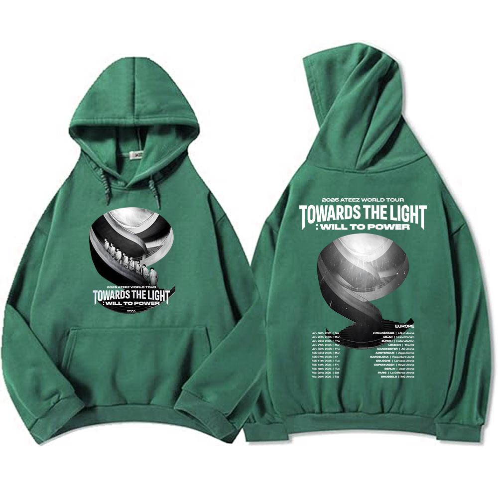 

Толстовки Ateezz Towards The Light Will To Power Tour Толстовки с принтом корейской мужской группы Молетом Топ с длинным рукавом 3XL