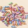 [Acrylic Candy Beads] 50 colorful acrylic candy beads - bright stripes and geometric patterns - suitable for DIY jewelry making,