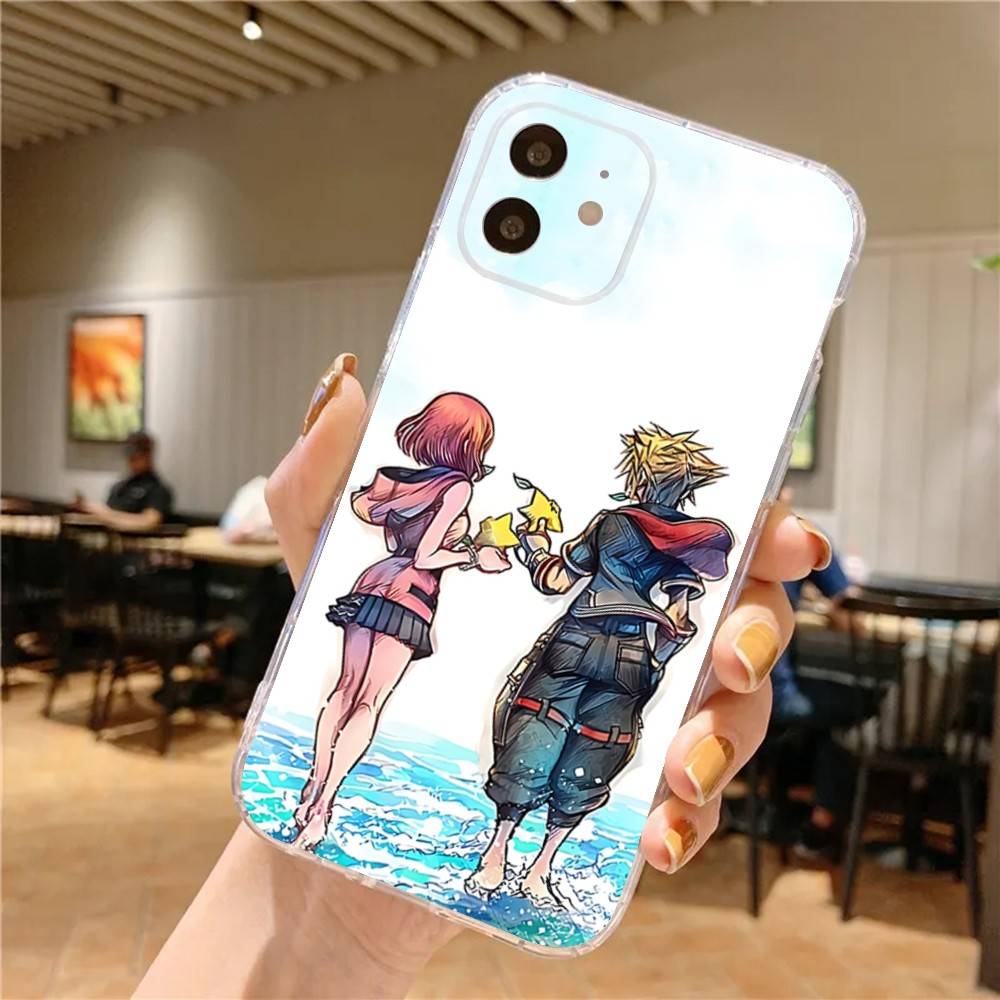 

K-Kingdom Game Hearts Phone Case For iPhone 17,16,15,14,13,12,11 Pro,Max,Plus,X,XS,XR,SE4,E Mini Transparent Soft Cover iPhone17pro