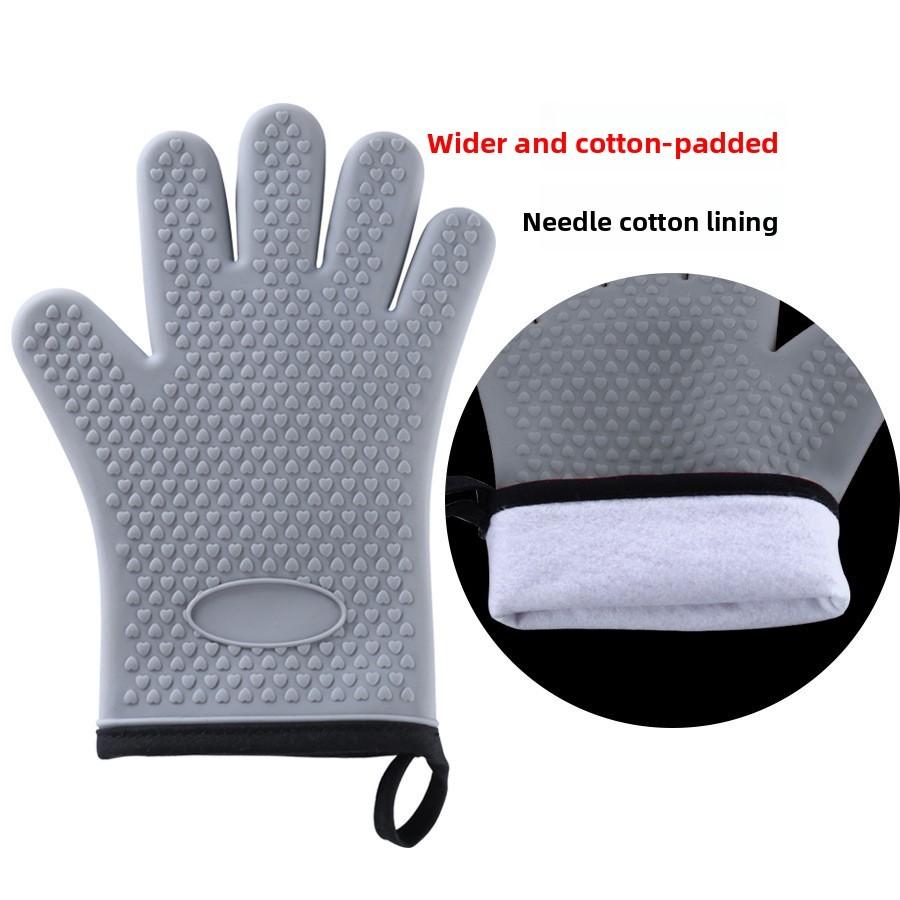 Guanti da forno in silicone con presa antiscivolo per la sicurezza in cucina, per cucinare e cuocere