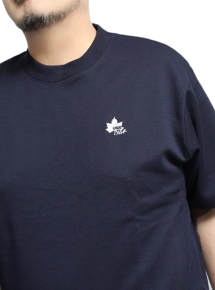 Logos Park Men's Short Sleeve Sweatshirt, Cardboard Material, Crew Neck, Size 4L, Navy (67)