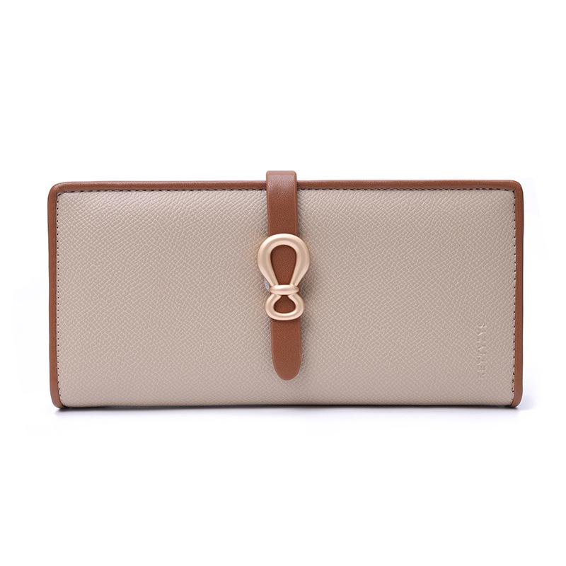 Portofel tip clutch PU de damă cu capacitate mare, cu cataramă și compartimente multiple pentru carduri