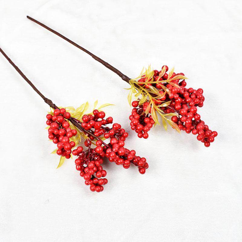 

Recommended Bean Sprigs Artificial Flower Beans, Red Christmas Berries, Wedding Silk Flowers, Home Decoration Length 36 cm красный