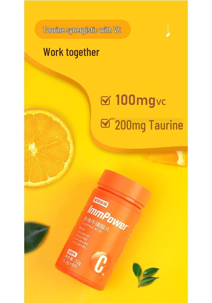 Nott/Landover Taurine Tablets with Added Vitamins - 60 Tablets/Bottle - Authentic Product