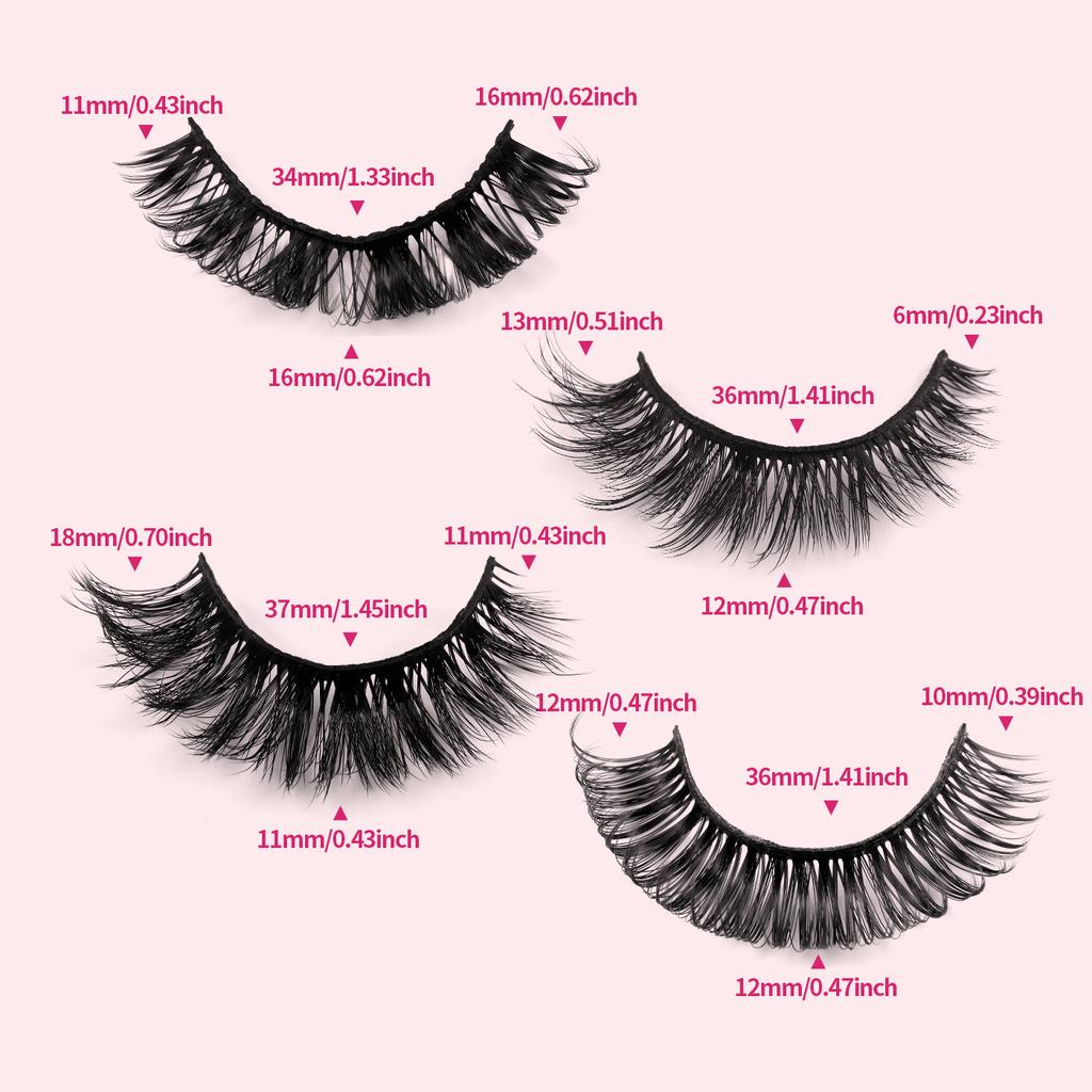 20 Boxes Mixed With Thick Exaggerated False Eyelashes, Thick Eyelashes, Naturally Curled Eyelashes.