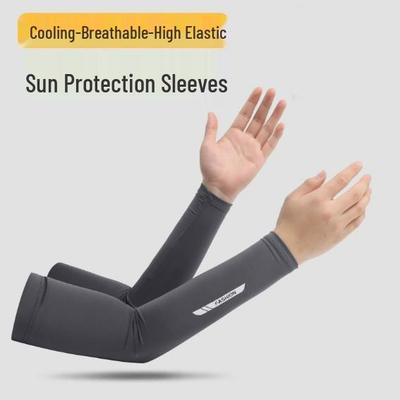 Prémiové protisluneční rukávy z ledového hedvábí pro muže - Ultratenké, chladivé, prodyšné, s ochranou proti slunci pro cyklistiku a outdoorové aktivity.