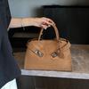 Women's Large Capacity Suede Crossbody Bag - 2025 New Autumn/Winter High-End Commuter Platinum Tote