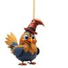 Turkey Cartoon Adorable Acrylic Car Ornament For Joyful Holiday Decor Tree
