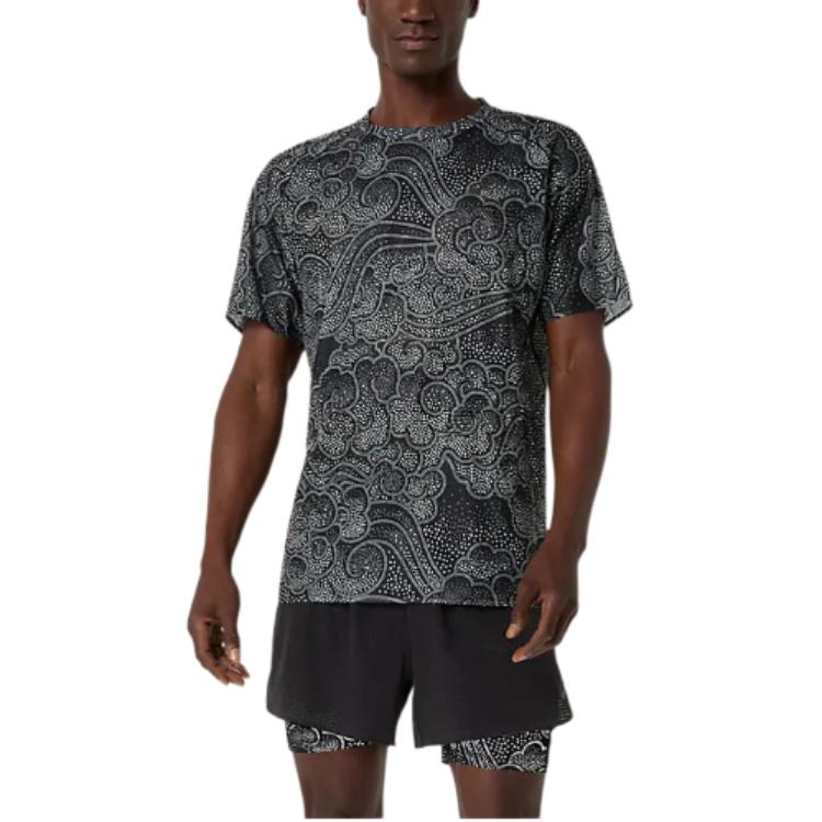 ASICS All Over Print Short Sleeve T-Shirt Men tops 2011D513-001 S