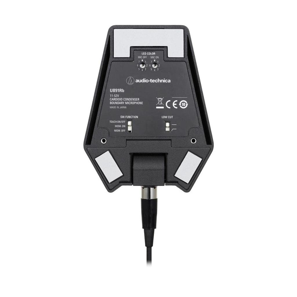 Audio-Technica Cardioid Condenser Boundary Microphone U891RB Switch RGB LED Phantom Power Black
