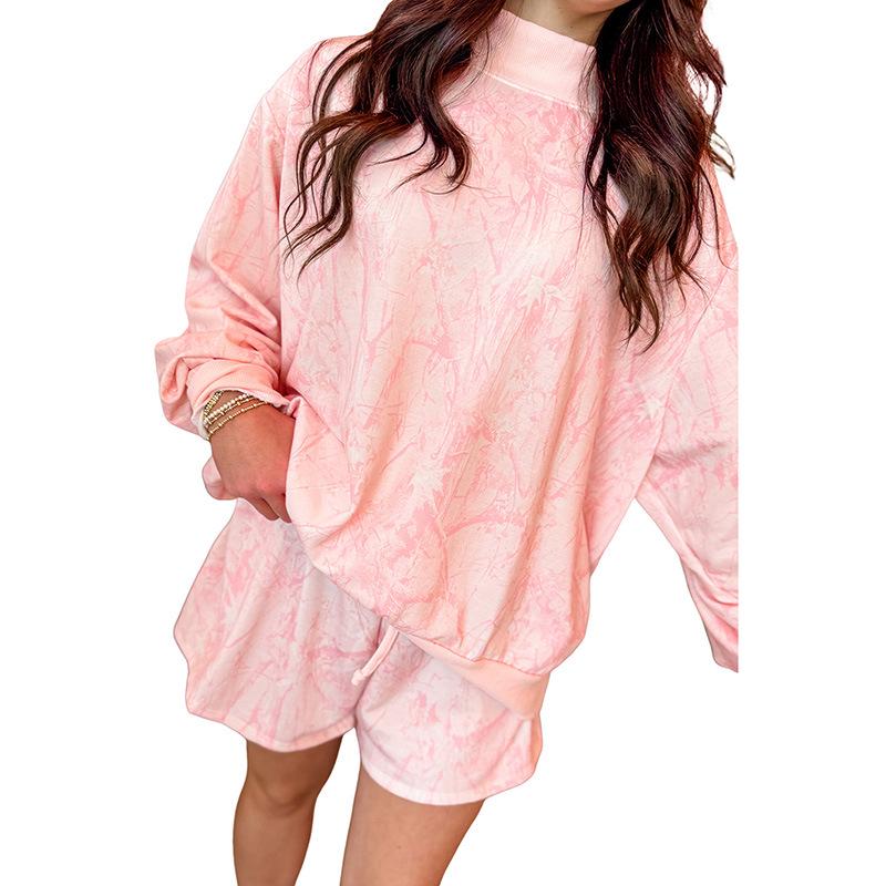 

2026 Winter Women s Loose Long Sleeve Camouflage Two-Piece Set - Versatile European & American Fashion Extra Large