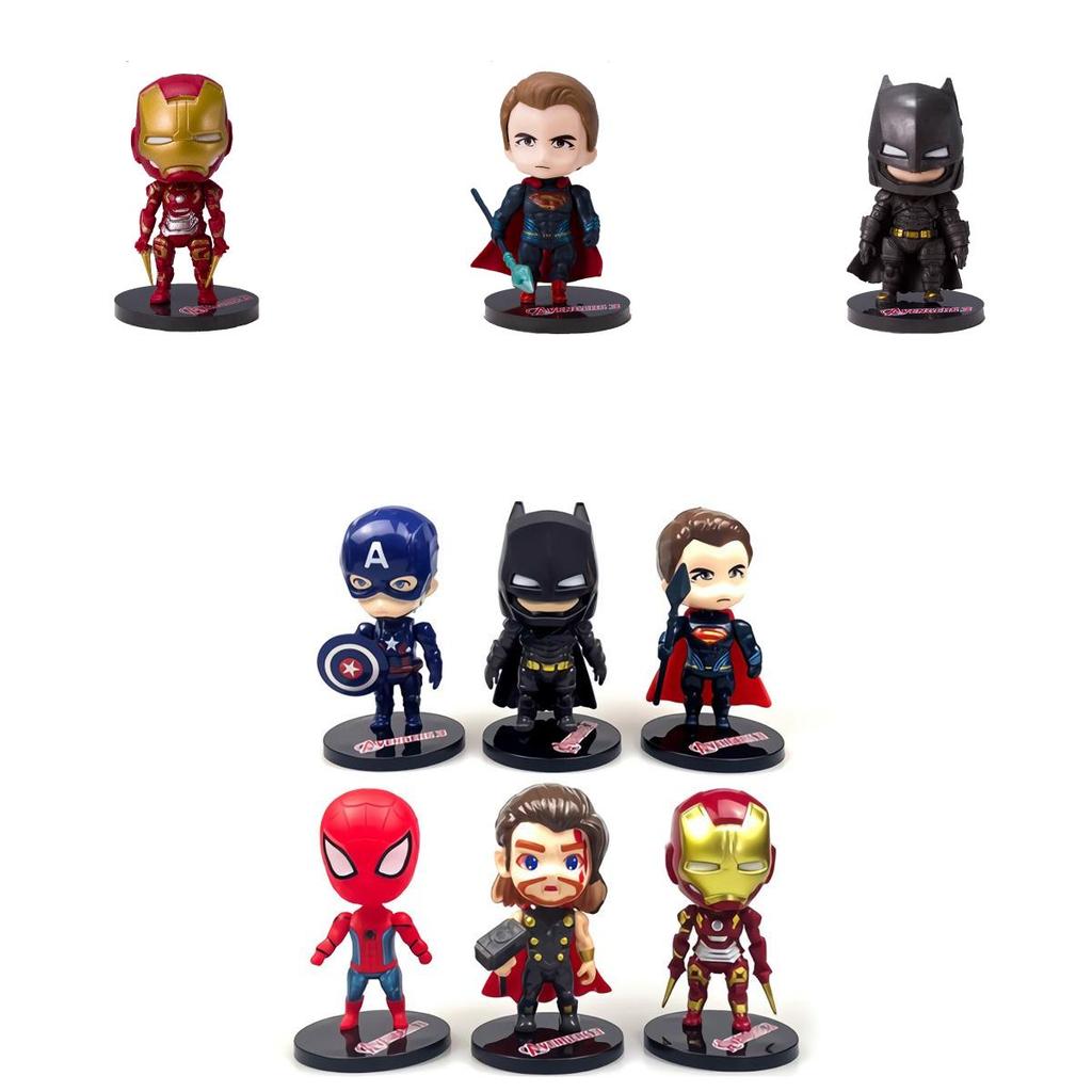 Charming Avengers Birthday Cake Decoration Figures Including Iron Man And Captain America For Kids' Celebrations