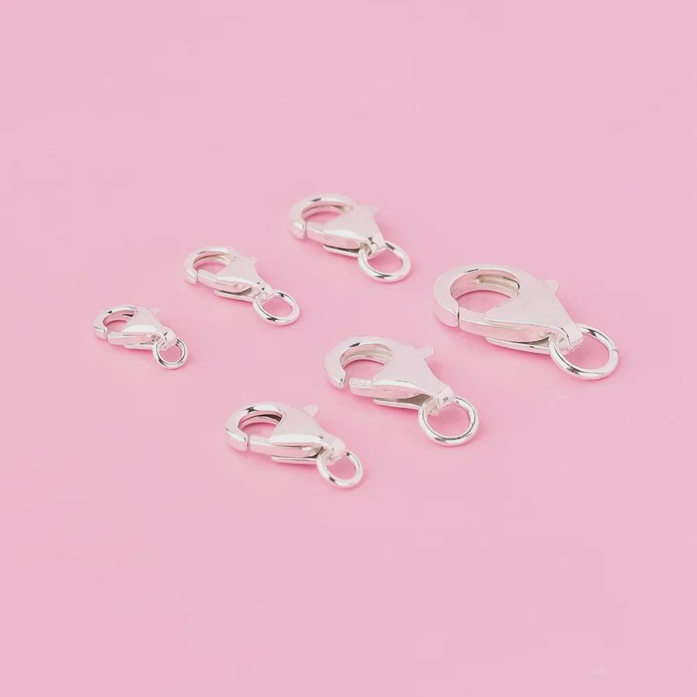 S925 Silver DIY Bracelet & Necklace Spring Lobster Clasp Water Drop Buckle