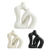 Yousheng 2 Pcs/Set Ceramic Vases Irregular Circular Cross Modern Boho Vase Minimalist Nordic Style Flower Vase for Tabletop Shelf Home Decor