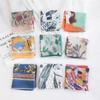 Cotton And Linen Small Square Scarf Silk Scarf Women'S Spring And Autumn New Style Artistic And Versatile Fashionable Temperament Headband Scarf