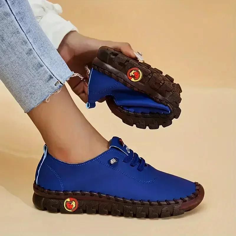 Women Sneakers 2026 New Designer Shoes Loafers Soft-soled Roman Breathable Outdoor Women Retro Big Size Single Shoes for Women