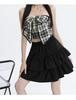Black High Waist A-line Puffy Skirt for Women, Summer 2026 Trendy Short Umbrella Cake Skirt
