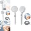 Abs Handheld Showerhead With Powerful Water Pressure And Five Spray Modes For Bathroom