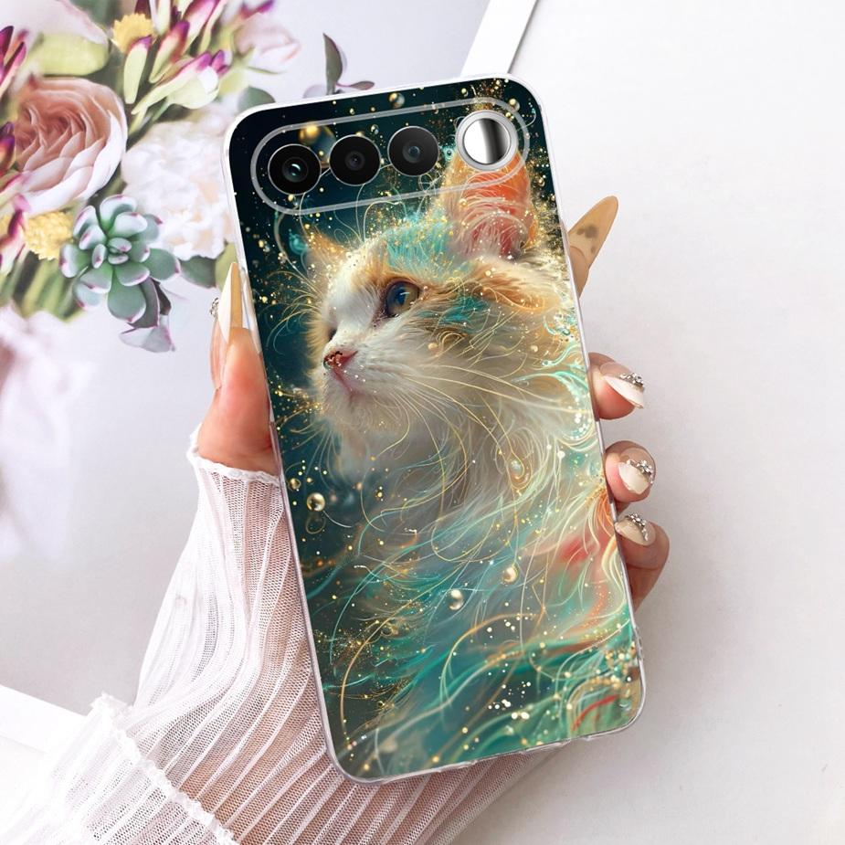 For Realme 16 5G Case RMX5171 Cute Cat Fashion Painted Cover Soft Silicone Protective Shell For Realme 16 Realme16 5G Phone Case