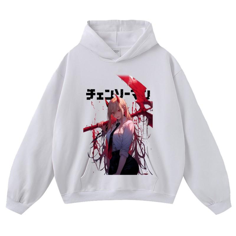 Unisex Oversized Cotton Hoodie With Anime Character Print Loose Fit Long Sleeve Streetwear Teens Adults