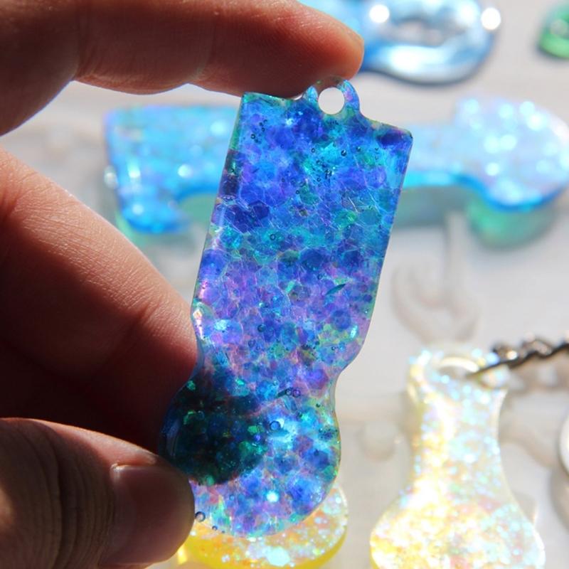 Reusable Silicone Trolley Tokens Mould Flexible Resin Keychain Crafting Tool for Homemade Decoration Projects Supplies
