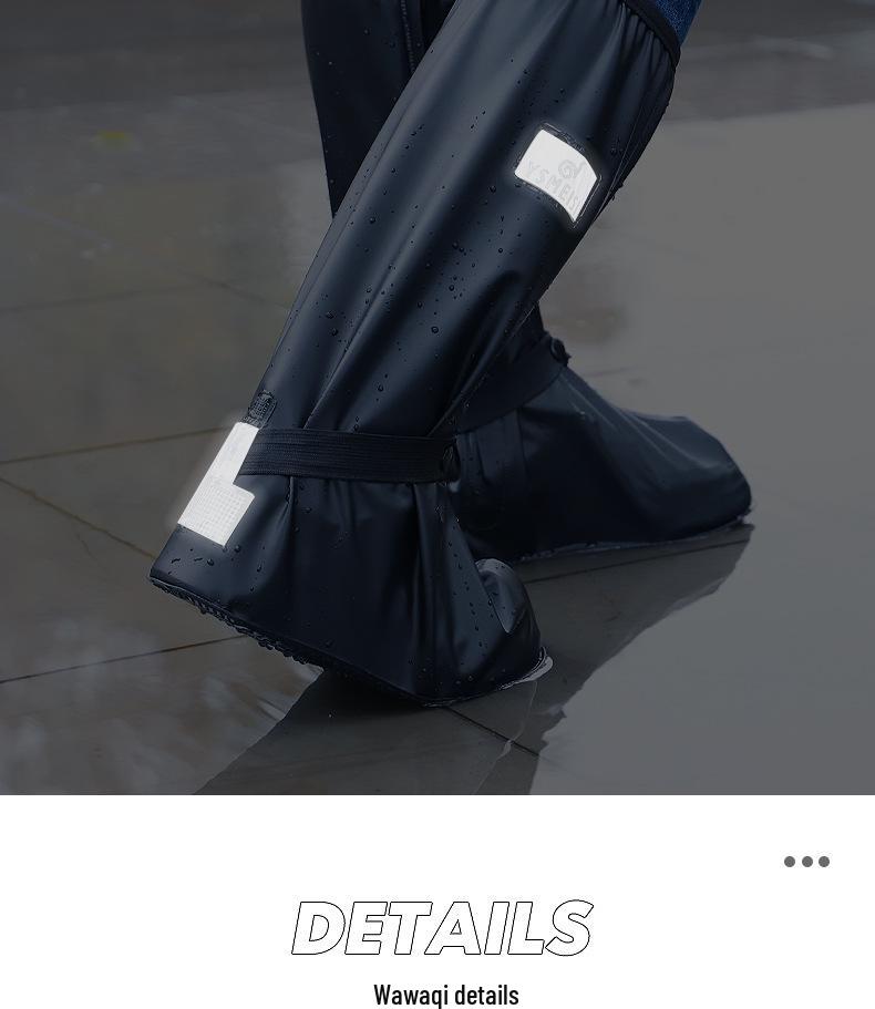 Męskie i Damskie Wodoodporne Wysokie Nakładki na Buty Przeciwdeszczowe Antypoślizgowe, Pogrubione i Odporne na Zużycie do Użytku Zewnętrznego.