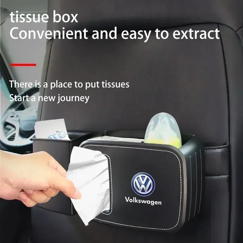 For Volkswagen 1J26For VOLKSWAGEN VW 2025 For VW POLO Multifunctional car seat back trash can Storage box For Volkswagen VW Jetta Polo T4 T5 T6 Sha