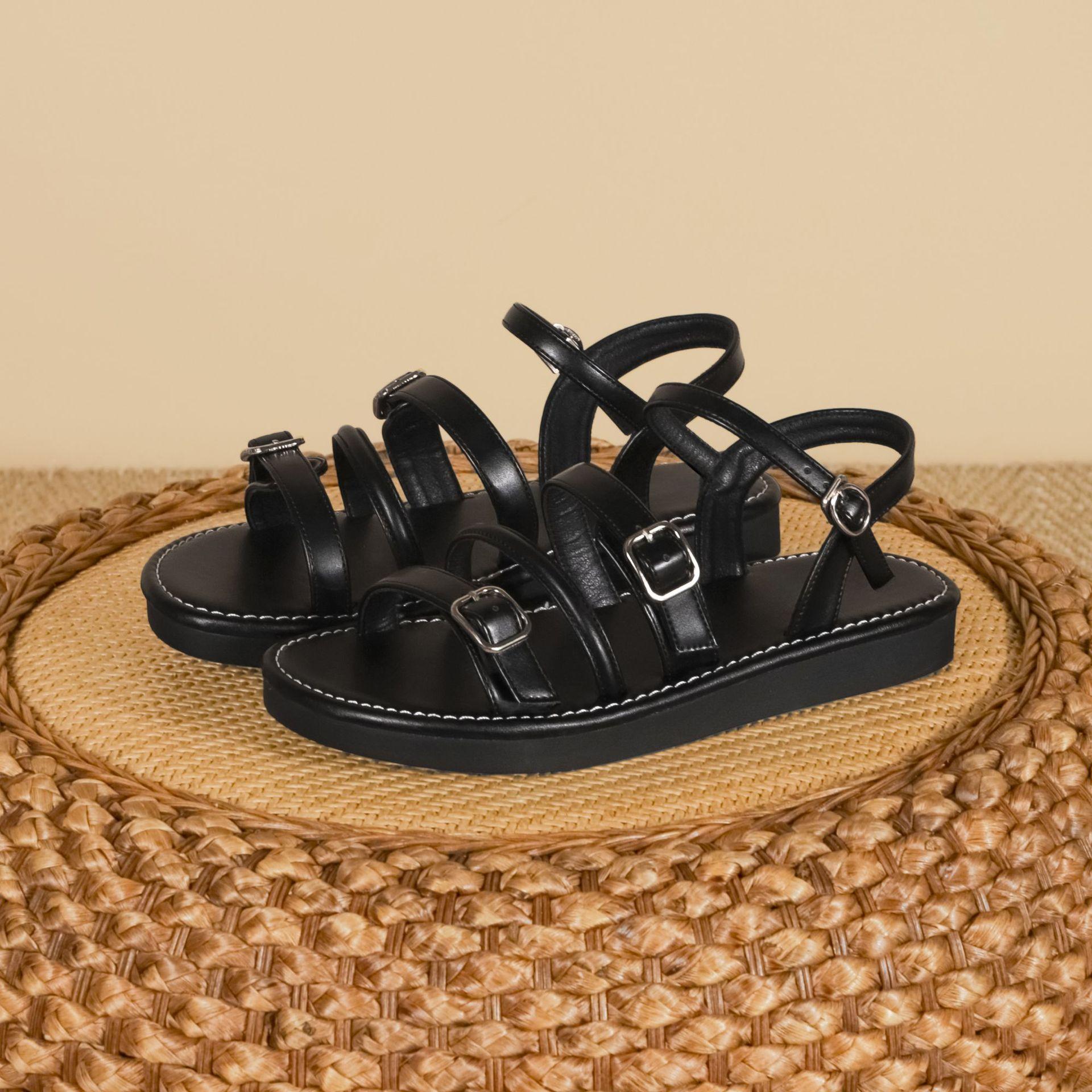 

2025 new sandals women s summer wear high-end thick-soled women s shoes small height-increasing sandals women s soft soles are not tired 34