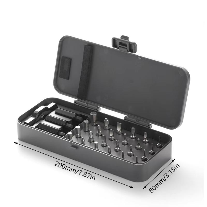 Professional Ratchet Screwdriver Kit 24 in 1 Magnetic Bits Reversible Mechanism Heavy Duty Construction for Home Garage