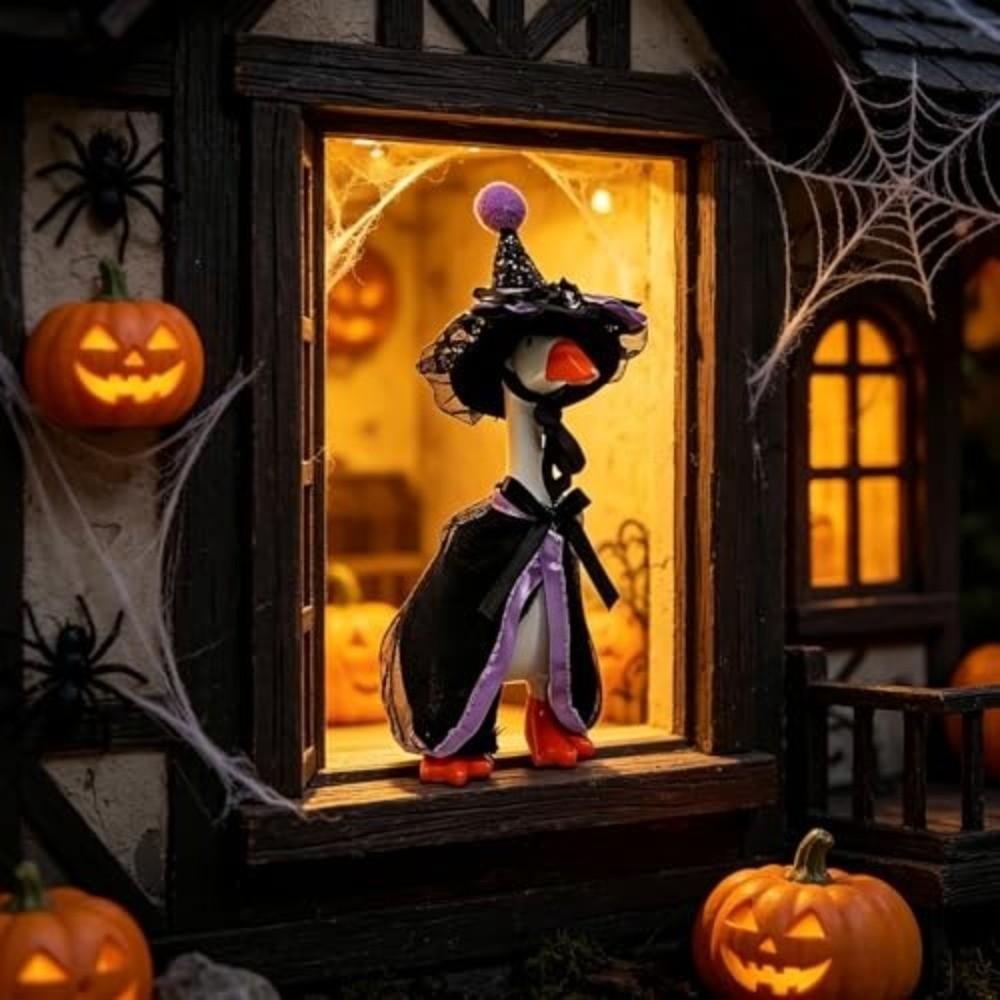 1 Set Cloak Design Mini Doll Dress-Up Witch Theme Halloween Creative Costume  Halloween Party Decor