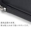[Kawa] Pen Case Leather Pencil Box Black 21.5cm x 21.5mm x 2.5cm