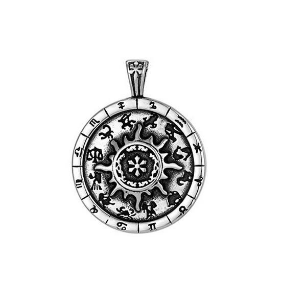 

Подвеска-компас из нержавеющей стали в стиле хип-хоп панк с зодиакальными созвездиями