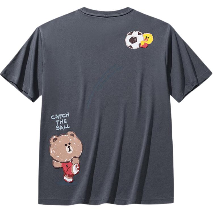 Anta × Line Friends Collaboration Life Series Simple Loose Sports Fashion Casual Short Sleeve T-Shirt Unisex Tops 172628115-5