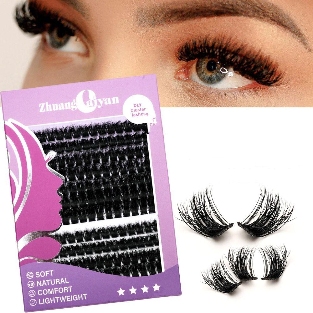 D Curl Individual Cluster Eyelashes 30P/60P/80P/100P Segmented Eyelashes Bundles  DIY