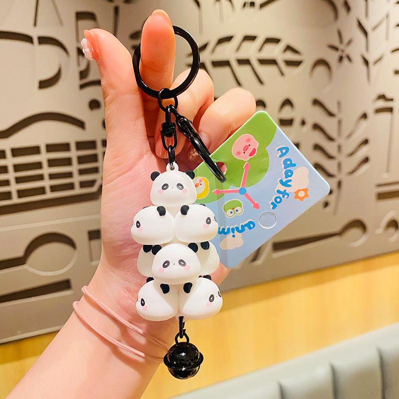 Creative Cartoon Animal Keychain Panda Pig Chick Pvc Key Ring For Friends And Family