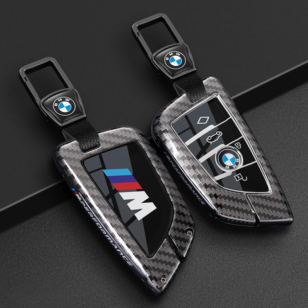 QAED6 Alloy+TPU Car Remote Key Case Cover Shell For BMW 1 2 3 4 5 6 7 Series X1 X3 X4 X5 X6 X7 F20 G20 G30 G05 G11 F15 F16 G01 G02 F48