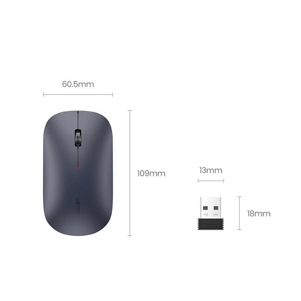Ugreen MU001 Professional Ergonomic Wireless USB Mouse - Black Edition
