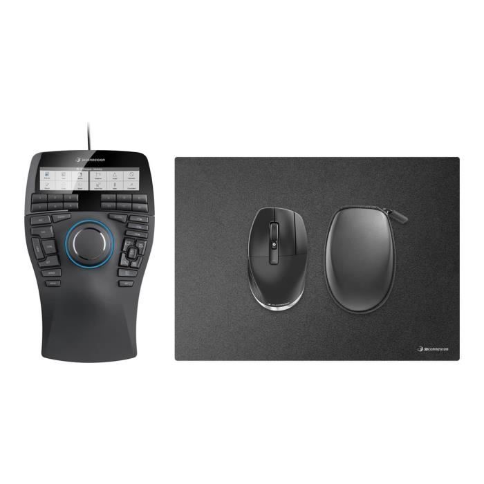 Souris 3D - 3Dconnexion - SpaceMouse Enterprise Kit 2 - Ergonomique - 31 Boutons - Filaire
