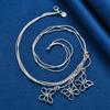 925 Sterling Silver Delicate Openwork Butterfly Necklace for Women, Fashionable Party and Wedding Jewelry