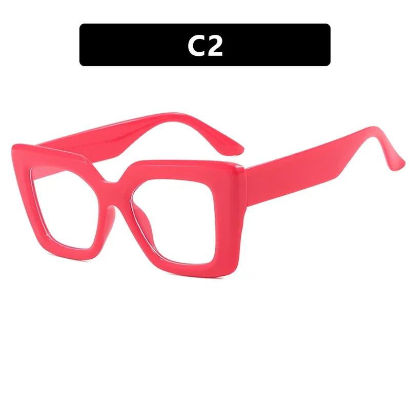 Square Big Eyeglasses Frames Women'S Anti Blue Light Glasses New Trend Computer Goggles Glasses Transparent Optical Spectacle