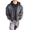 Unisex Korean Style Hooded Pilot Jacket - Faux Two-Piece Baseball Design for Autumn/Winter