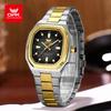 Mens Classic Analog Watch Octagon Square Case Quartz Movement Waterproof Luminous Wrist Watches