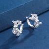 Diamond Bow Ear Buckle Niche High-end Earrings Light Luxury Temperament Women's Earrings