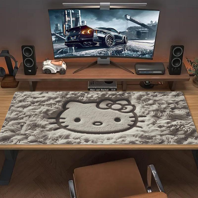 Hello Kitty2 Print Cushion Non-slip Laptop Tablet Big Mousepad XXL Mat Mini PC Playmat With Lock edge
