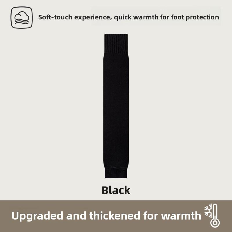 Female Autumn and Winter Thickened Warm and Cold Resistant Soft Waxy Skin Extended Knee Pads Socks