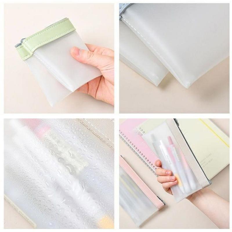 Pencil Case Pen Case Zipper Pouch Clear Stationery Bag Pencil Holder Pencil Bag for Ballpoint Pens Markers Erasers